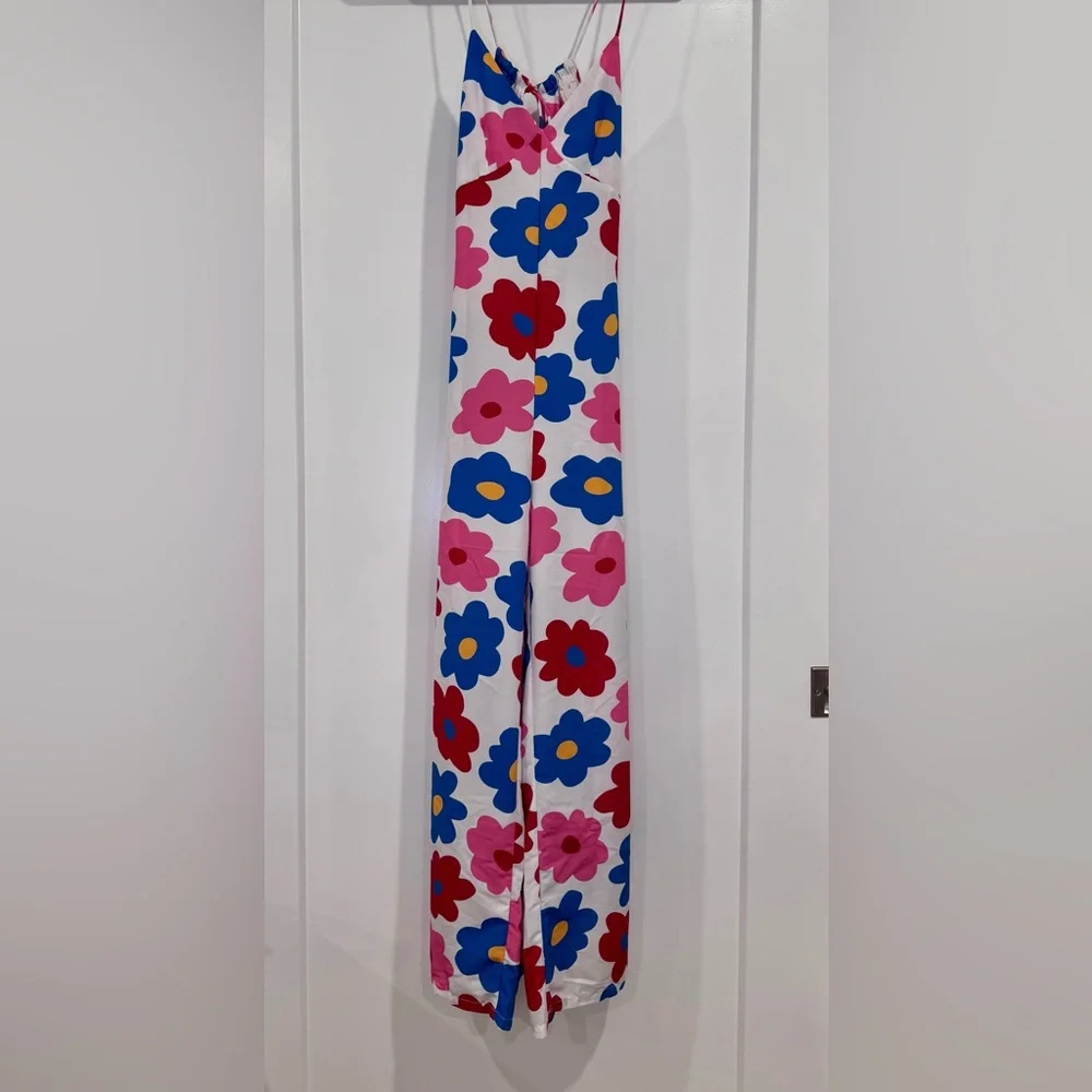 Glamorous Floral Open Back Jumpsuit - Picture 2 of 8